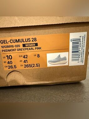 ASICS Gel-Cumulus 28 Womens Running Shoes - Piedmont Grey & Pearl Pink